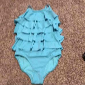 Girls Gap swimsuit SZ 8 turquoise