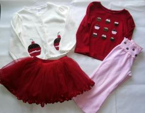 Girls 3t Gymboree Tutu Sweater Cupcake