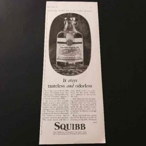 Antique 1926 SQUIBB CASTOR OIL Print Ad