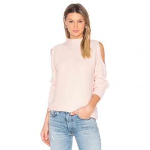 New 1.State blush open shoulder sweater