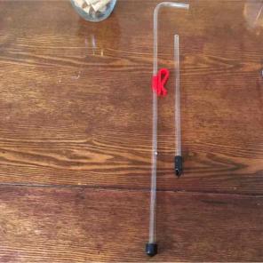 Wine racking cane and bottling wand