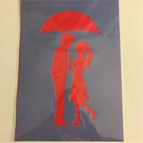 "Under Umbrella" Stencil