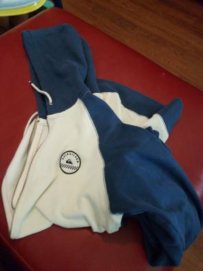 Quicksilver zip up hoodie.