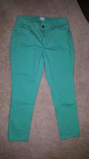 Teal/ sea green casual pants sz 14