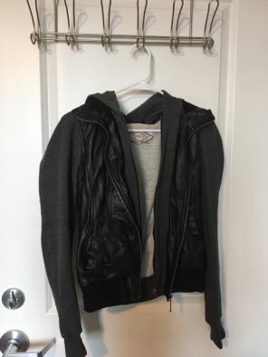 Leather Sweater Jacket