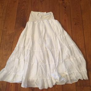 Maternity White Maxi Skirt Size Medium