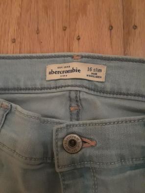 Barley worn Abercrombie and Fitch jeans