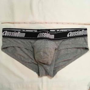 New! AussieBum Gray briefs L