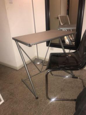 Desk & Acrylic Chair
