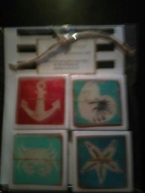 Rustic Nautical Beach Theme Magnets Set