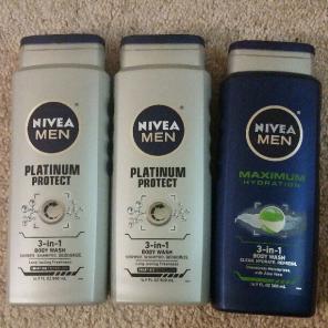 NIVEA MEN BODY WASH BUNDLE LOT OF 3