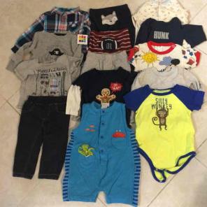 Lot of 14 Infant boys clothing 12 mo.
