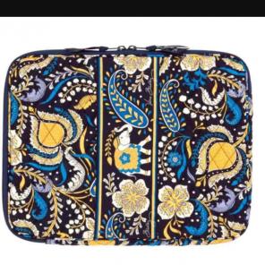 Vera Bradley laptop sleeve in Ellie blue