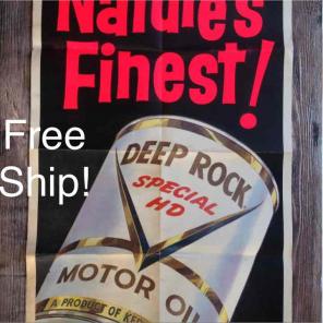 Vintage Deep Rock Motor Oil Poster