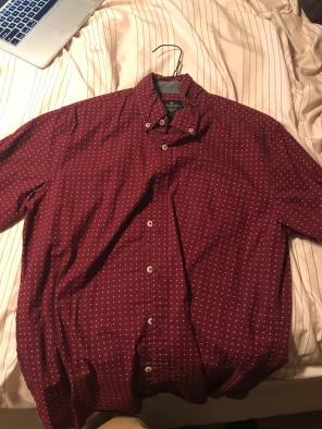 American Eagle Maroon Button Up