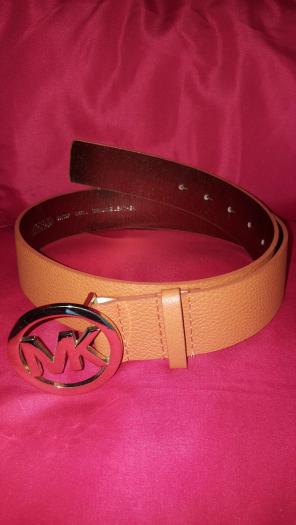 Michael Kors orange leather belt