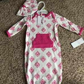 NWT Jessica Simpson coverall/hat set 3-6