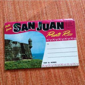 Vintage fold out postcard