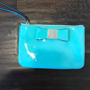 Kate Spade turquoise mint wristlet