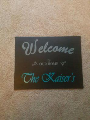 Personalized welcome home sign
