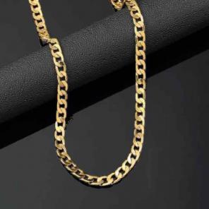 18K Gold Cuban chain necklace