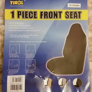 2 black nylon seat cover