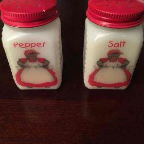 Black Americana salt and pepper shakers