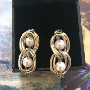 Vintage Faux Pearl Drop Earrings