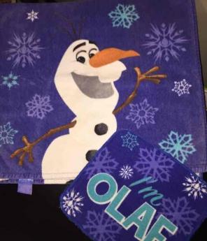 Frozen Olaf bath towel/wash cloth