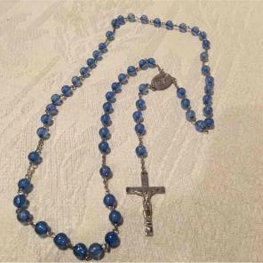 Blue Beaded Rosary