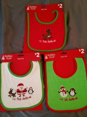 Set of 3 My First Christmas bibs NEW!