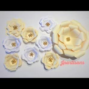 Paper flower "Classic" with Gold parts