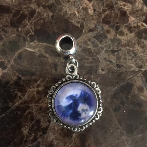 Blue Phoenix Charm & Necklace
