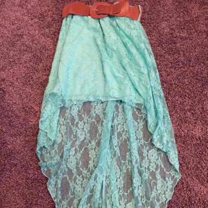 Skirt with lace over