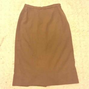 Gorgeous Mid Century Tan Wool Skirt XS