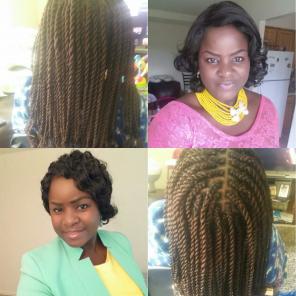 Braids and weavon installation.