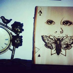 Creepy Woodburn Art