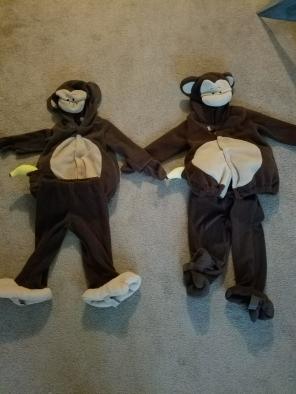Twin monkey costume