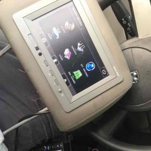 Radio touch screen and headrest