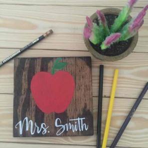 Mini teacher wood sign
