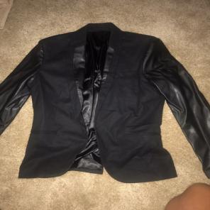 J. Ferrar Leather blazer