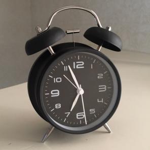 Black Table Alarm Clock W/ Bells