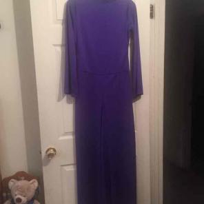Purple wide leg dance jumpsuit