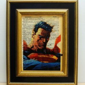 Superman print vintage dictionary page