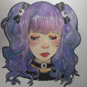 Eyeball girl print