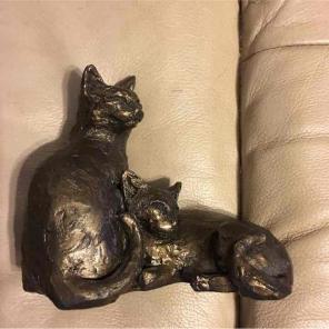 Paul Jenkins bronze sculpture.Frith cats
