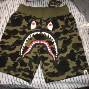 A Bathing Ape bape camo shark shorts