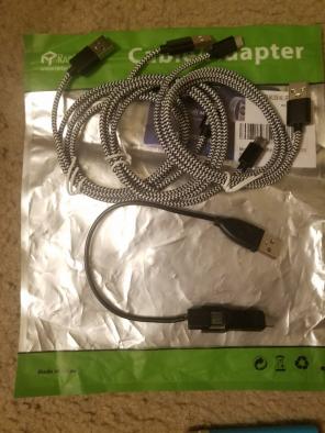 Braided charging micro USB cables lot