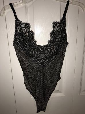 Victoria Secret Black Lace Body Suit