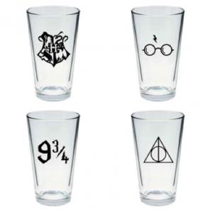 Harry Potter Pint Glass Set of 4